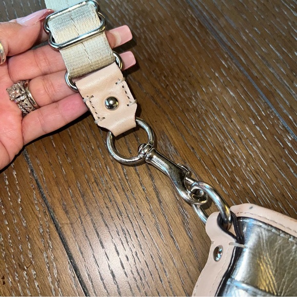 Coach Silver Metallic Crossbody Bag - Picture 14 of 16
